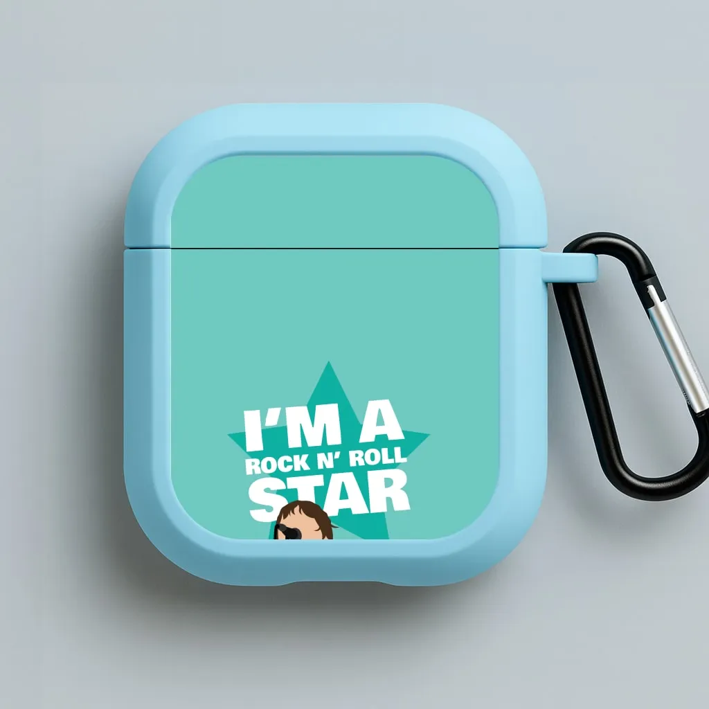 I'm A Rock And Roll Star AirPods Case soft flexible neon silicone airpods case