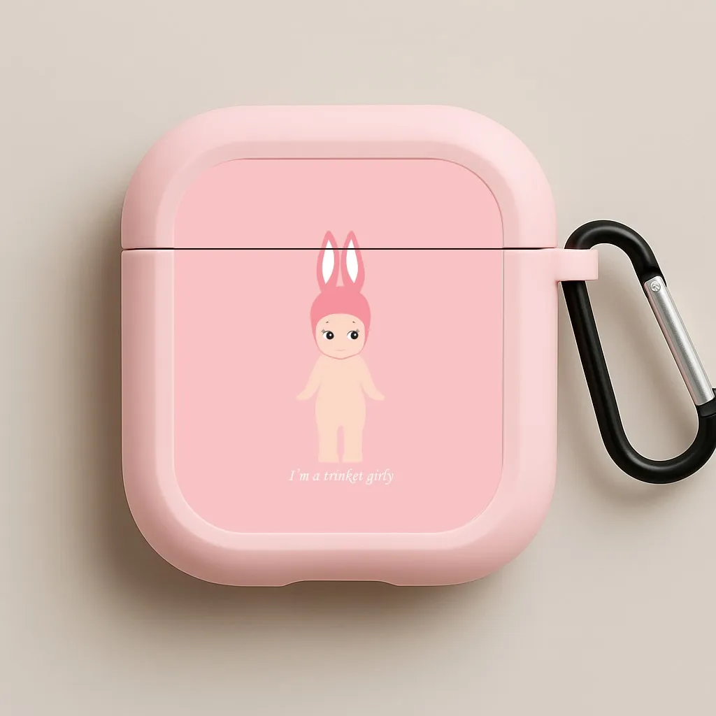 I'm A Trinket Girly AirPods Case wireless charging silicone case