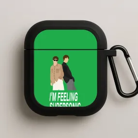 portable ergonomic pastel airpods protector I'm Feeling Supersonic  AirPods Case