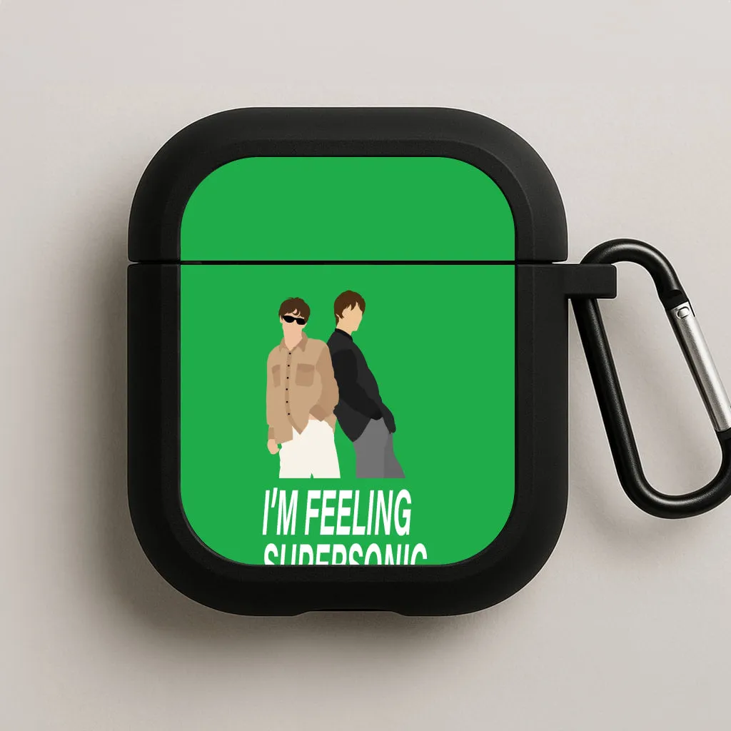 portable ergonomic pastel airpods protector I'm Feeling Supersonic  AirPods Case
