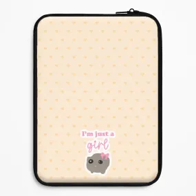 I'm Just A Girl Laptop Sleeve Durable Surface Design