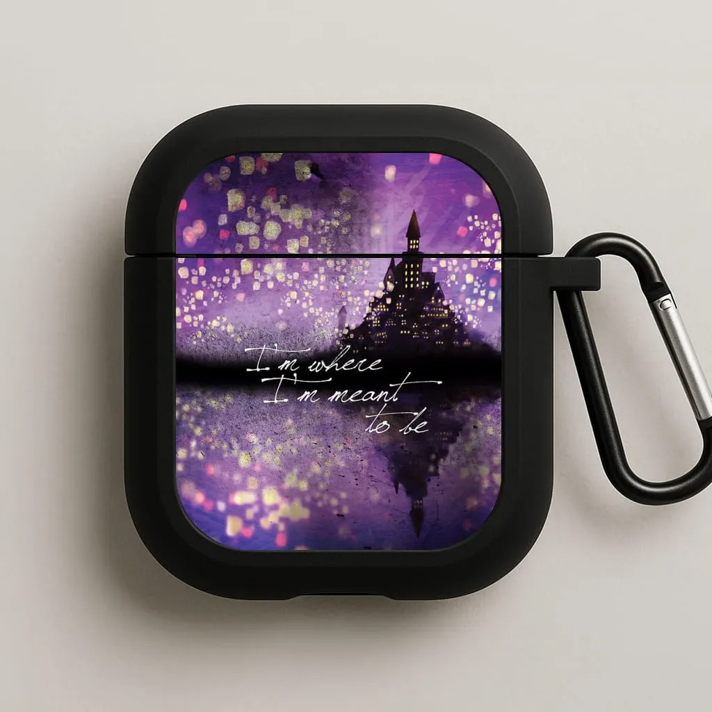 I'm Where I'm Meant To Be Tangled AirPods Case Shockproof Carry Pouch