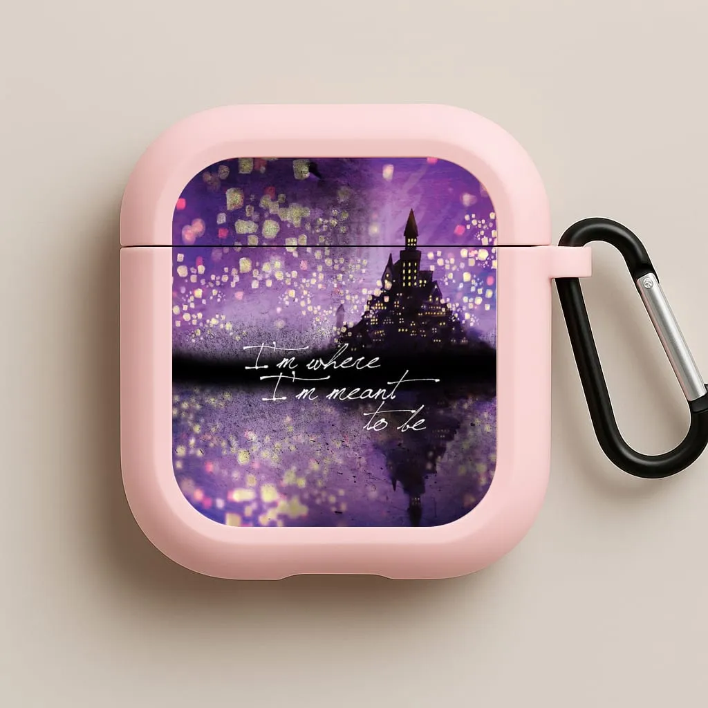 portable outdoor silicone cover Sleek Modern Design I'm Where I'm Meant To Be Tangled AirPods Case