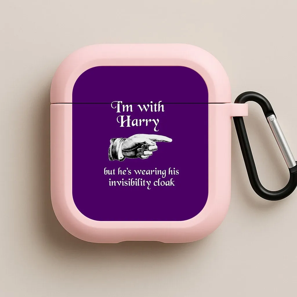 durable matte texture protector clear protective wrap I'm With Harry AirPods Case