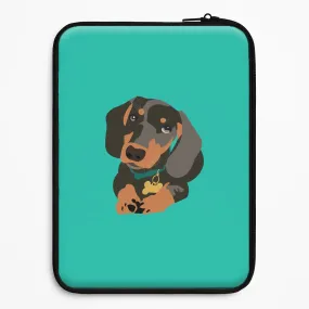 Black & brown - Dachshunds Laptop Sleeve Polished Finish Texture Transparent Edge