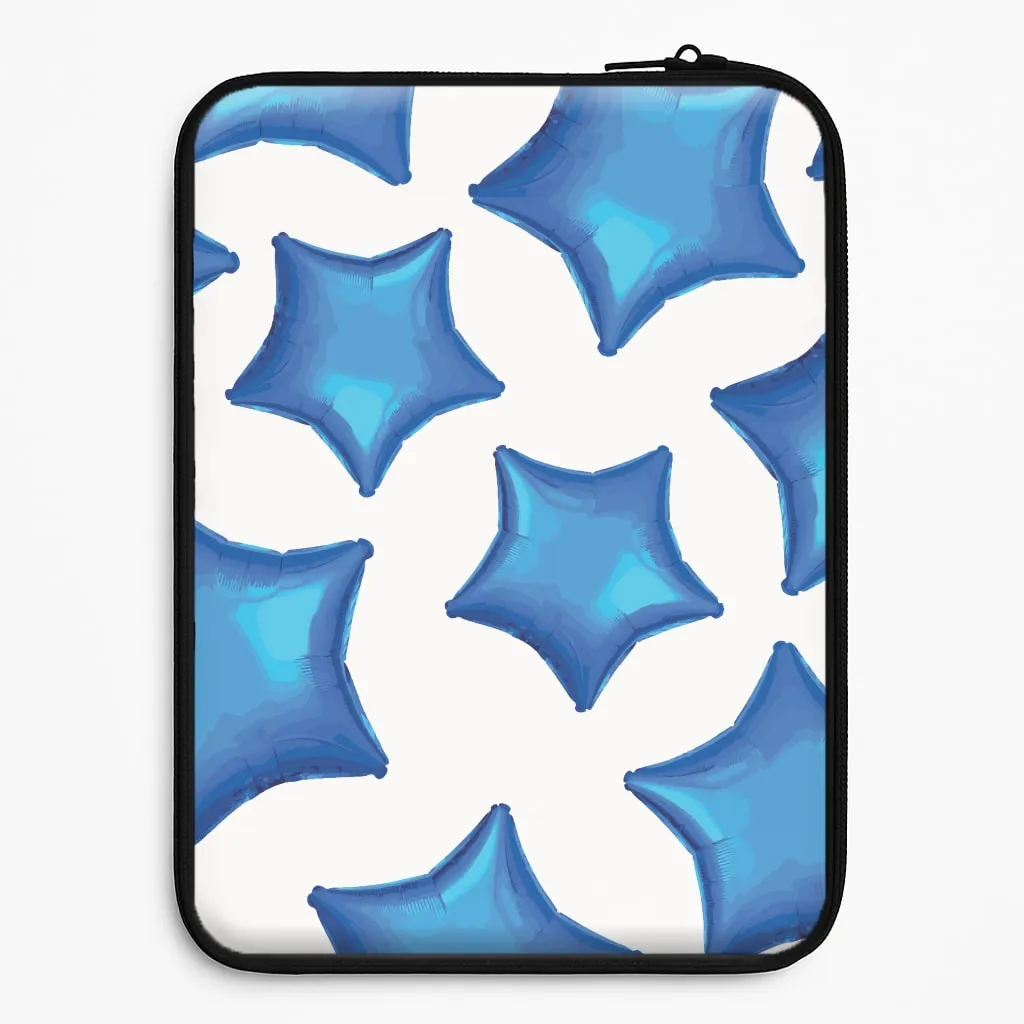 Premium Look Blue Star Balloons Pattern Laptop Sleeve