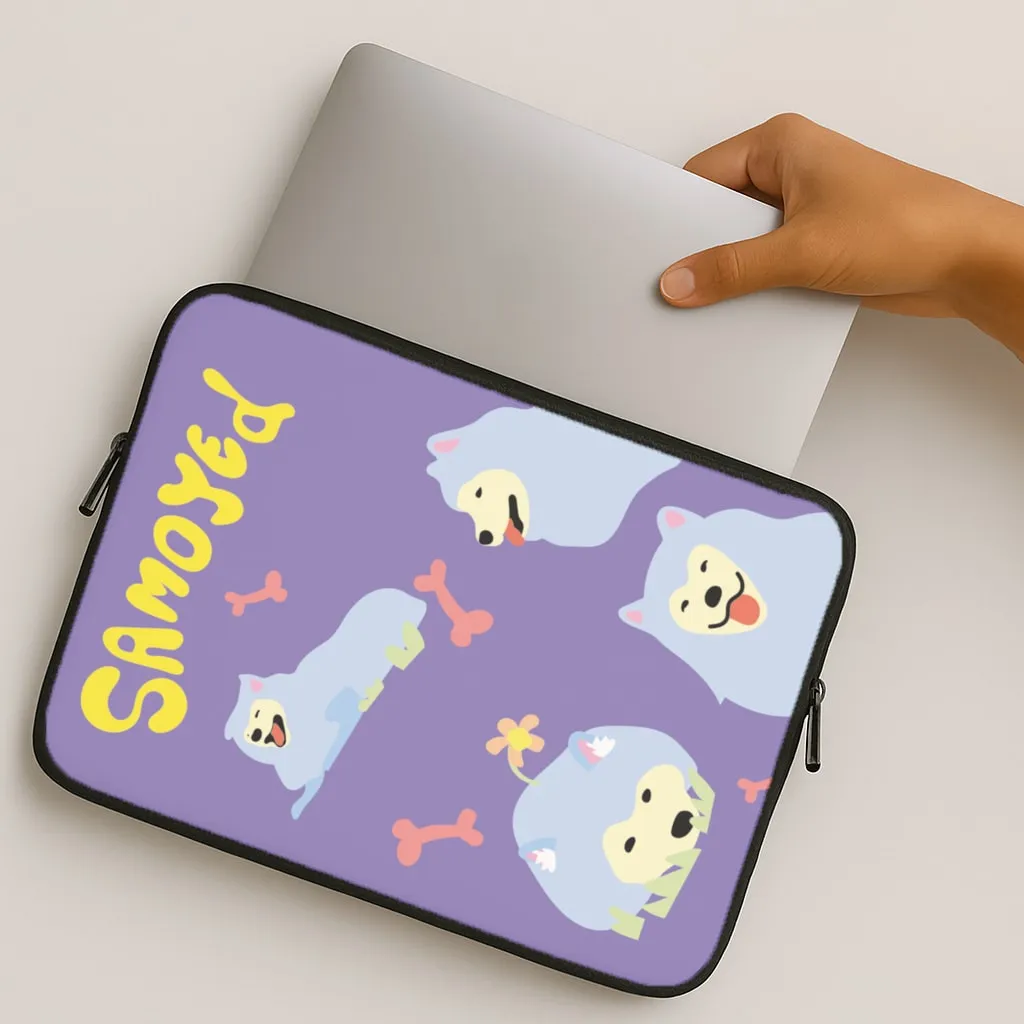 Samoyed - Dog Patterns Laptop Sleeve Compact Shell