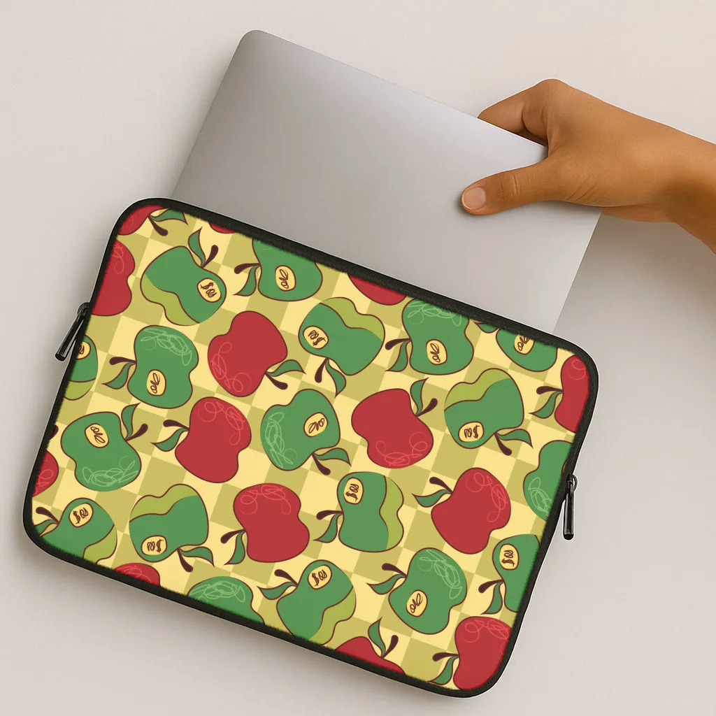 Artsy Apples Pattern Laptop Sleeve Port Protection