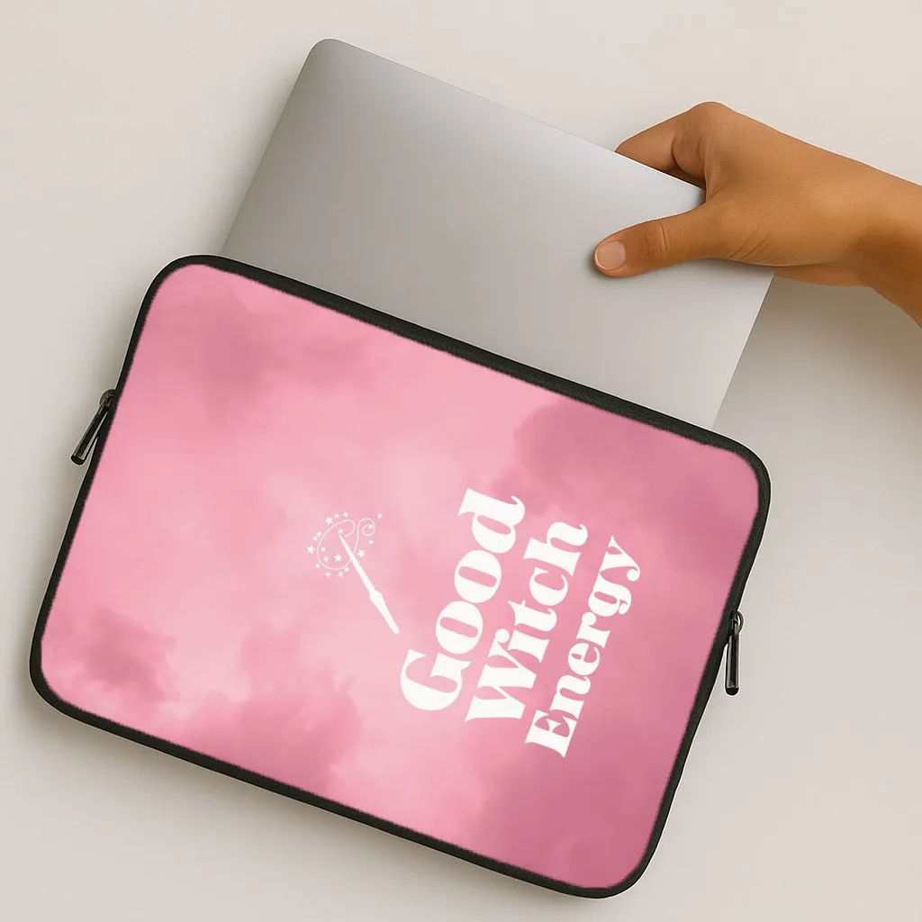 Gradient Design Trendy Texture Good Witch Energy Laptop Sleeve
