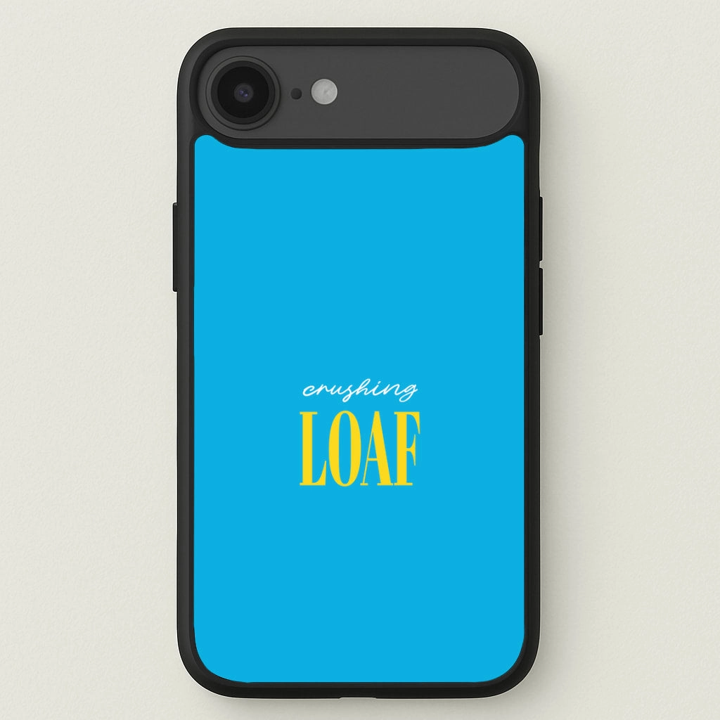 Practical Look Elegant Shield Crushing Loaf Blue Phone Case