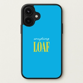 Soft Touch Gloss Surface Crushing Loaf Blue Phone Case