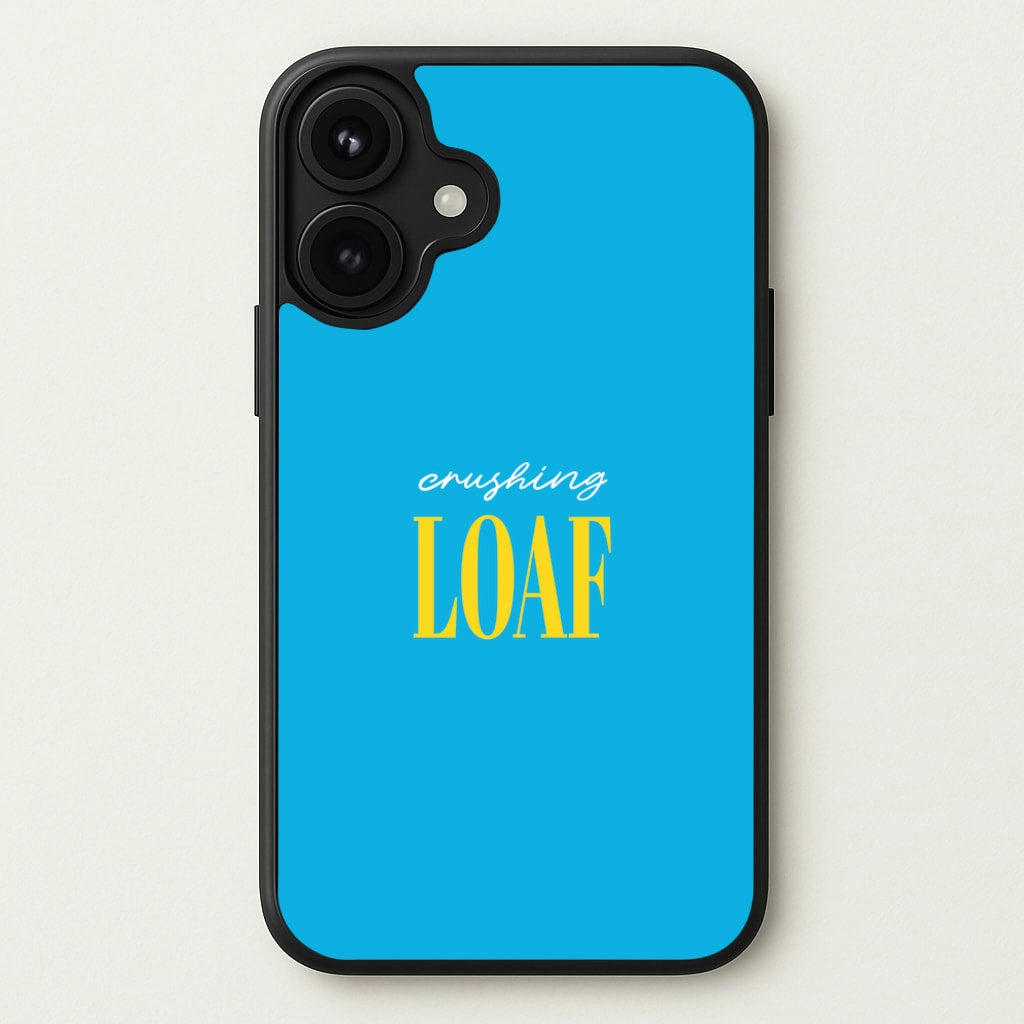 Soft Touch Gloss Surface Crushing Loaf Blue Phone Case