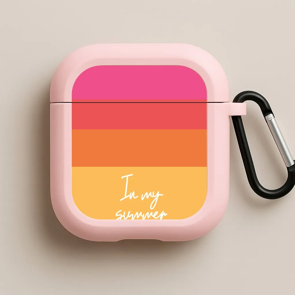 shockproof matte silicone shell In My Summer Era Ombre AirPods Case