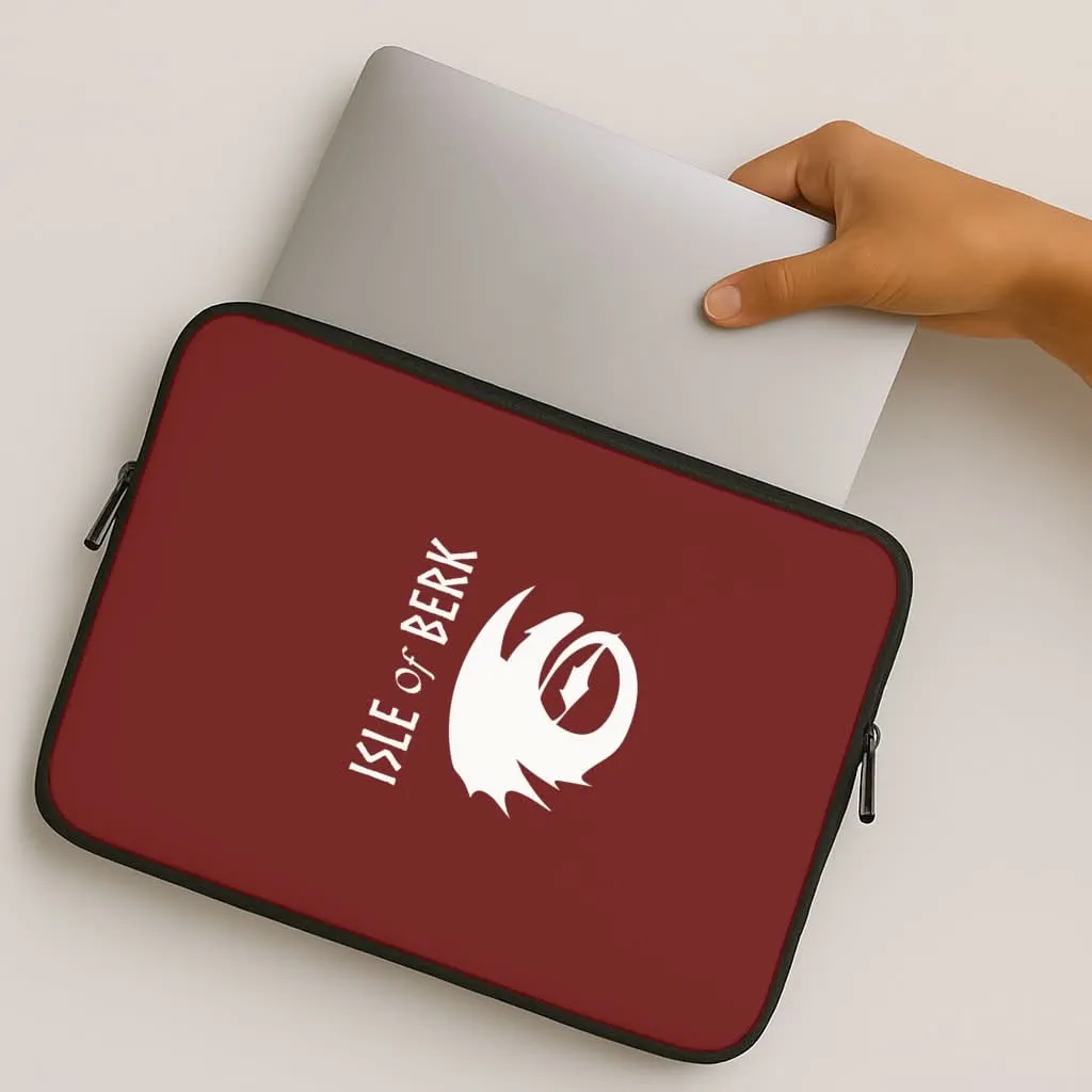 Hybrid Edge Finish Unique Texture Isle Of Berk Laptop Sleeve