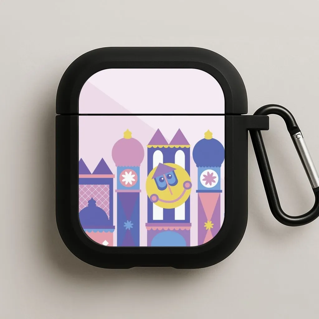 fashionable airpods cover Minimal Compact Case It's A Small World AirPods Case