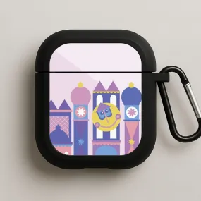fashionable airpods cover Minimal Compact Case It's A Small World AirPods Case