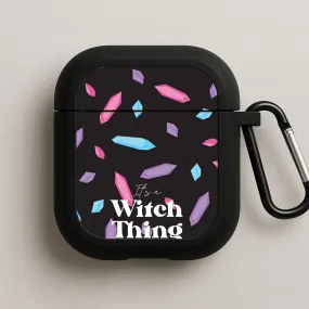 It's A Witch Thing Pattern AirPods Case Outdoor Sport Pouch Trendy Silicone Case