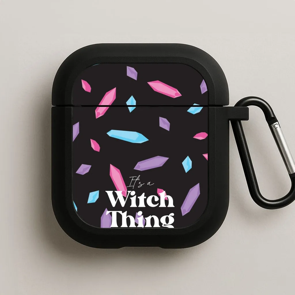 It's A Witch Thing Pattern AirPods Case Outdoor Sport Pouch Trendy Silicone Case