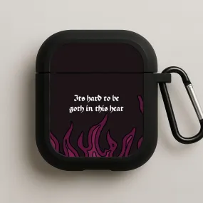 It's Hard To Be Goth In This Heat AirPods Case Universal Carry Holder Compact Storage Bag