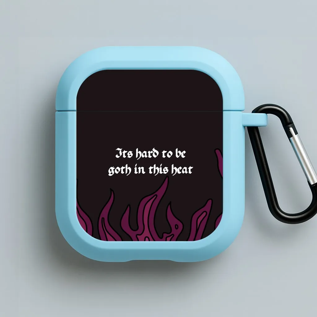 It's Hard To Be Goth In This Heat AirPods Case durable soft pastel gradient commuter leather shell daily commute protective shell