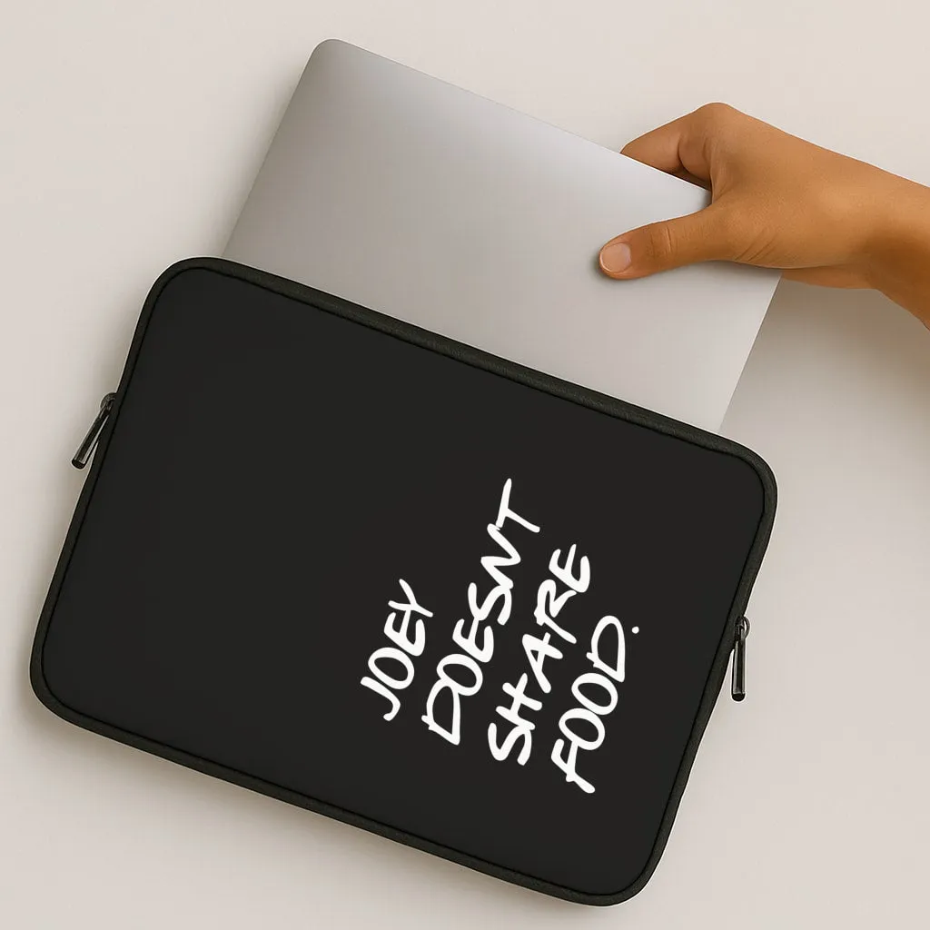 Stylish Cover Joey Doesn't Share Food, Black Laptop Sleeve