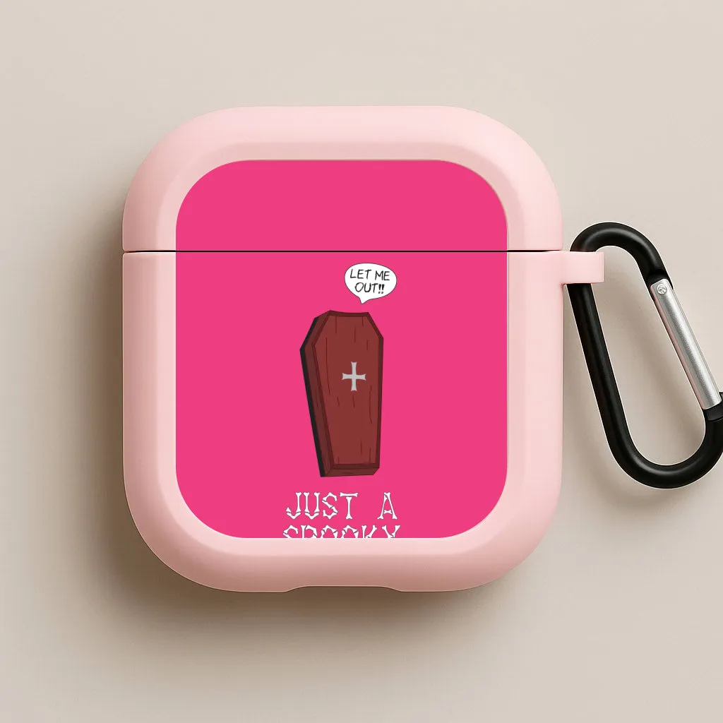 Simple Design Organizer Minimal Daily Case Just A Spooky Girl AirPods Case