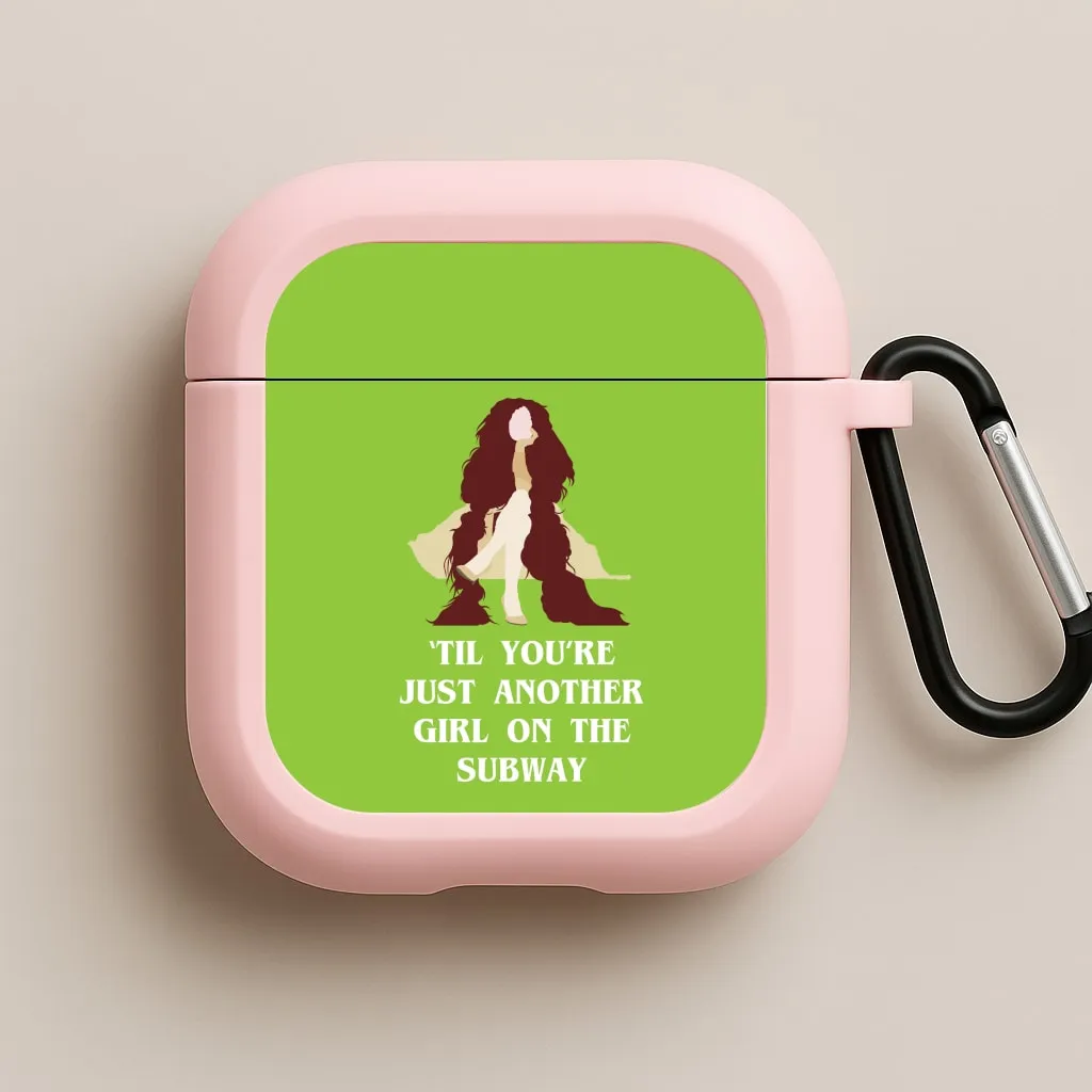 Fashion Rubber Shell modern minimalist airpods cover Just Another Girl AirPods Case