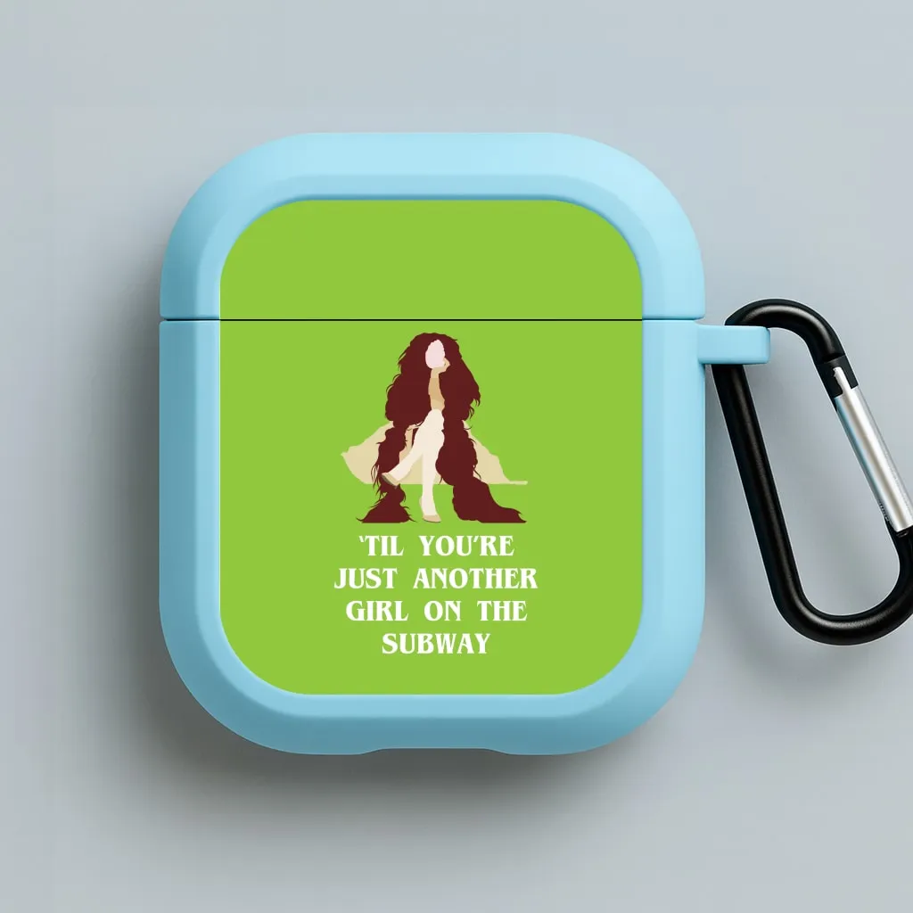 Just Another Girl AirPods Case Sleek Modern Design soft ergonomic neon travel protector