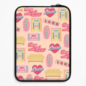 K-Pop Band Icon Pattern Laptop Sleeve Compact Pattern Casual Look