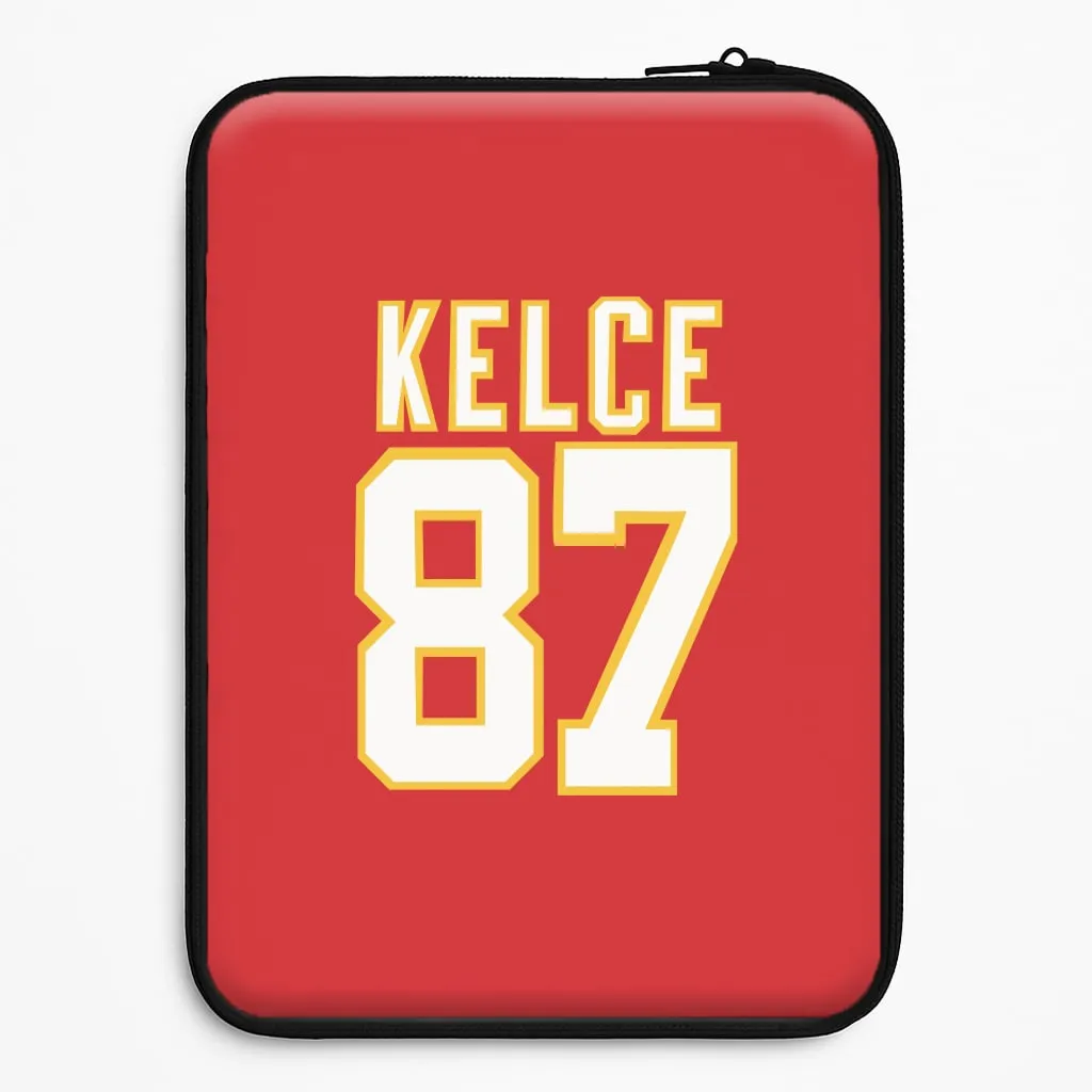 Fashionable Texture Minimal Detail Texture Kelce 87 - Travis Laptop Sleeve