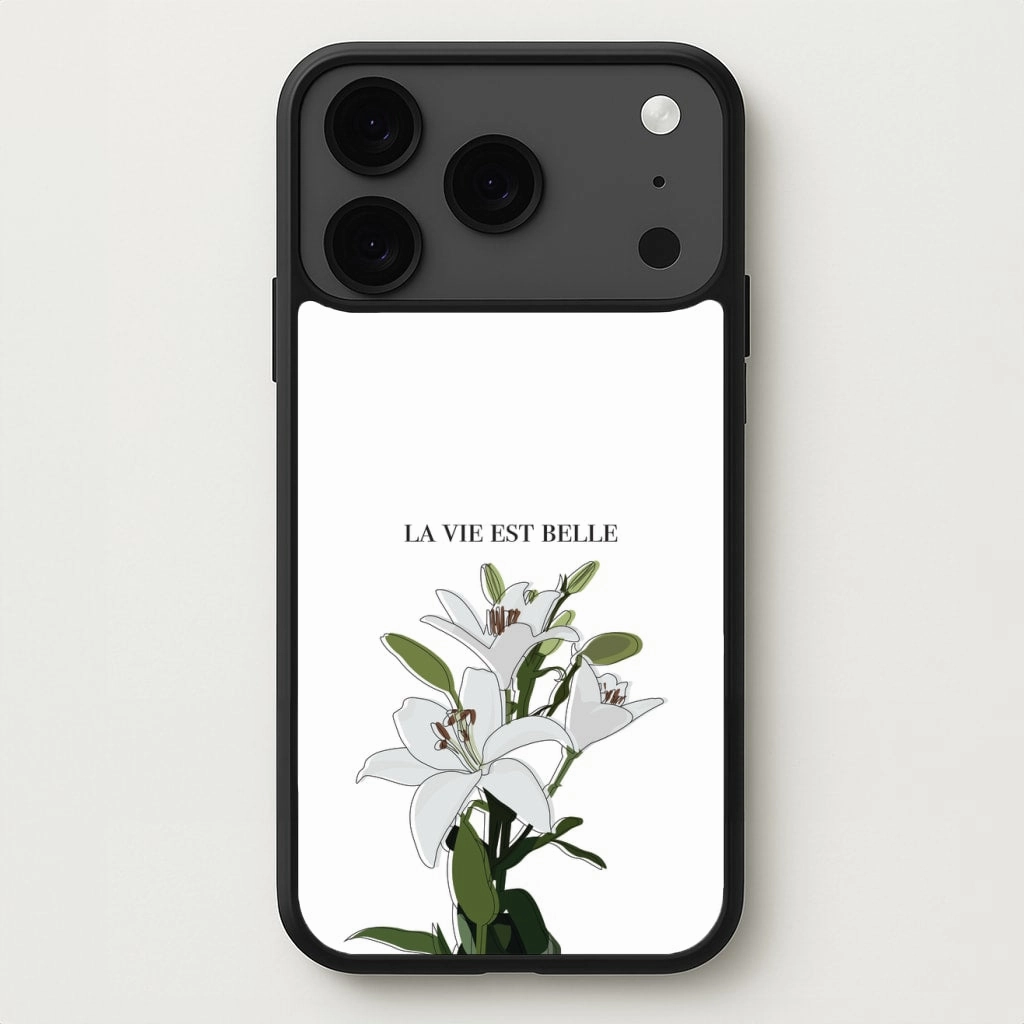Stylish Look Premium Texture Design La Vie Est Belle - Clean Girl Aesthetic Phone Case