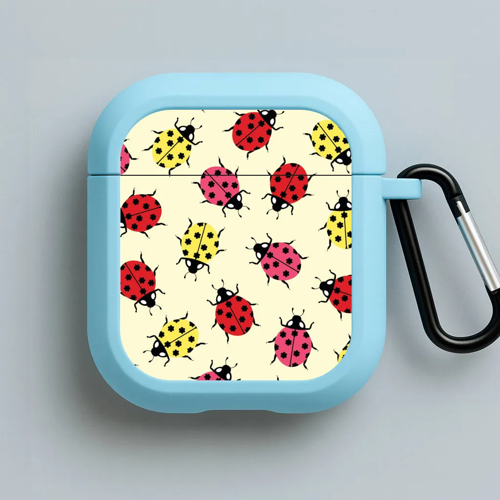 Fashion Inspired Pattern durable neon travel airpods shell Ladybugs With Flower Spots Pattern AirPods Case