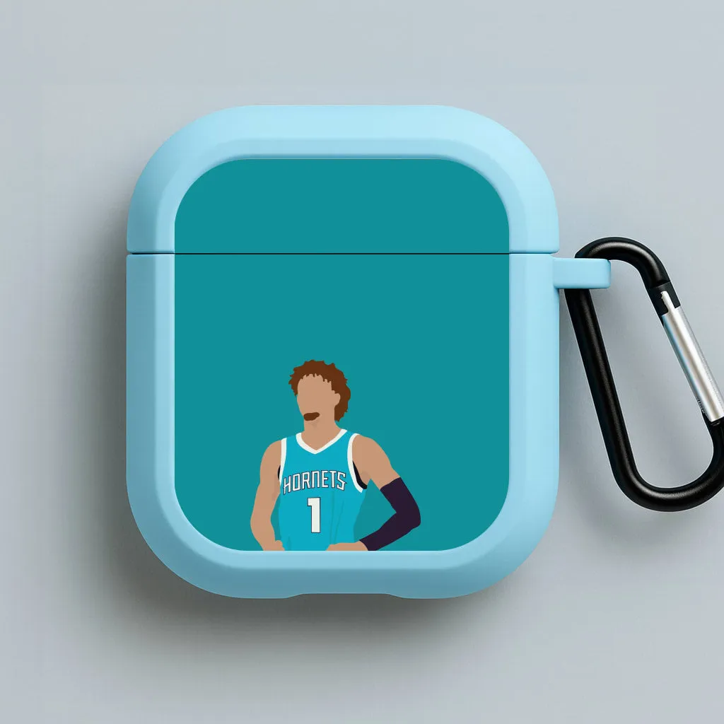 durable magnetic airpods case sleek neon ergonomic silicone airpods shell Lamelo - Basketball AirPods Case
