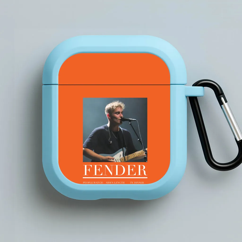 Fender Orange Song List AirPods Case soft pastel ergonomic leather airpods shell