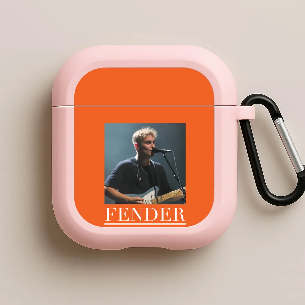 lightweight sports airpods shell Universal Compact Holder Fender Orange Song List AirPods Case