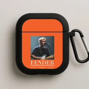 Fender Orange Song List AirPods Case premium silicone grip cover