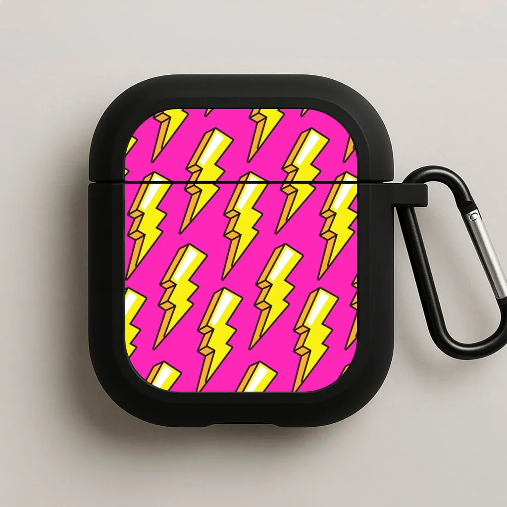 Pop Art Lightning AirPods Case anti fall protection vivid neon ergonomic pocket silicone shell