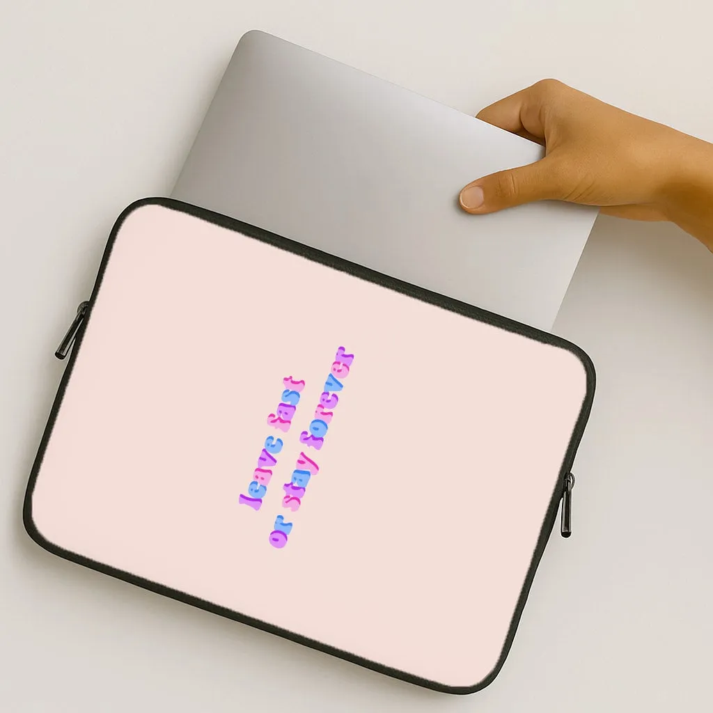 Leave Fast Or Stay Forever - Fender Laptop Sleeve Handheld device