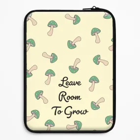 Smooth Look Leave Room To Go Mushroom Pattern Laptop Sleeve