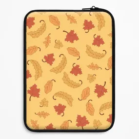 Leaves Assortment Pattern Laptop Sleeve metal frame