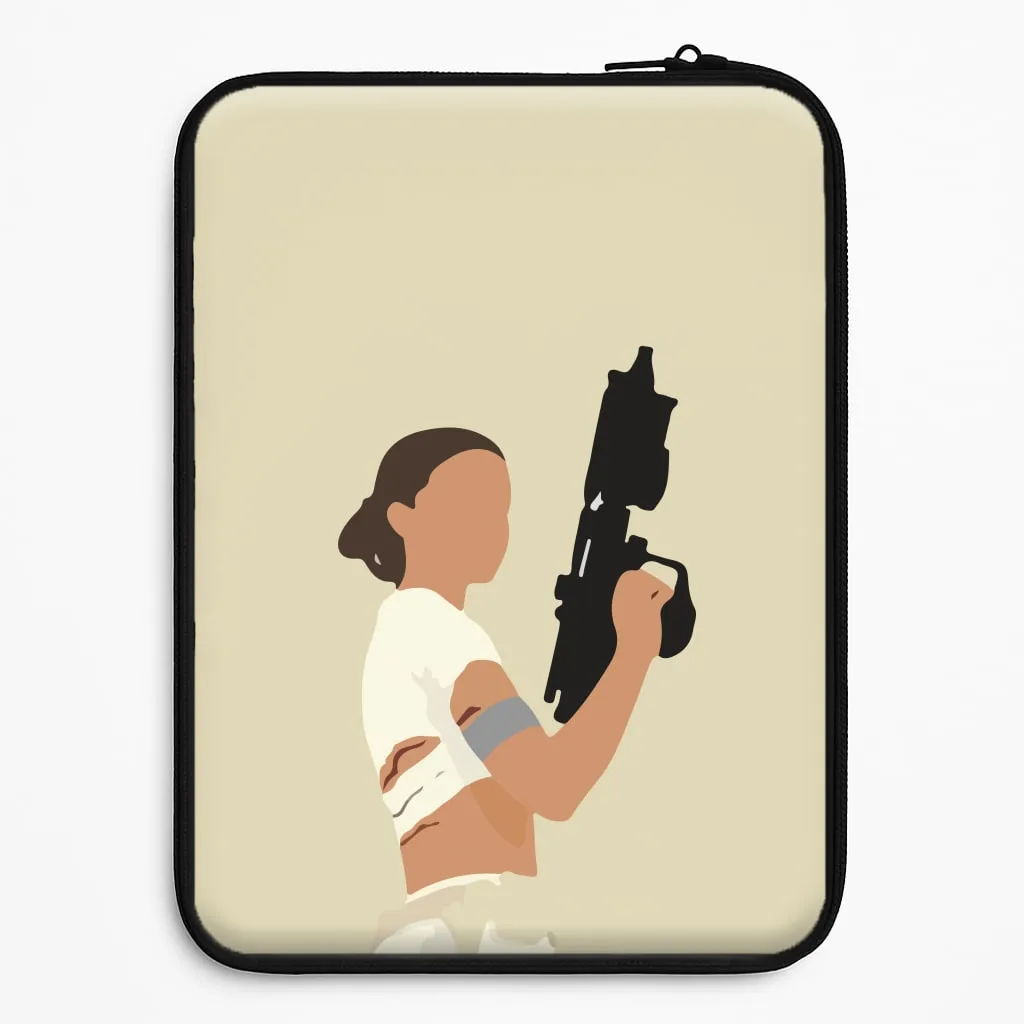 Shock Absorber Hybrid Texture Design Leia With Gun Laptop Sleeve