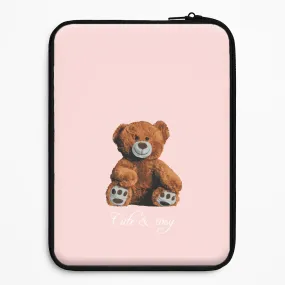 Creative Artwork Rugged Texture Design Cute And Cosy Teddy Bear Laptop Sleeve