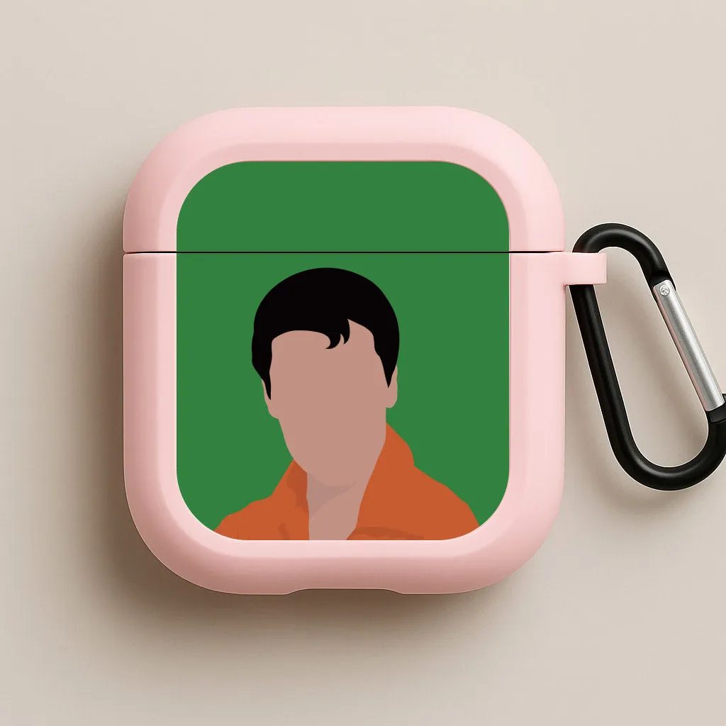 Durable Silicone Shell Trendy Handy Case Faceless Elvis AirPods Case