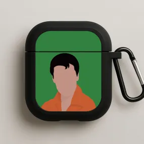 vivid pastel portable soft leather airpods protector Faceless Elvis AirPods Case