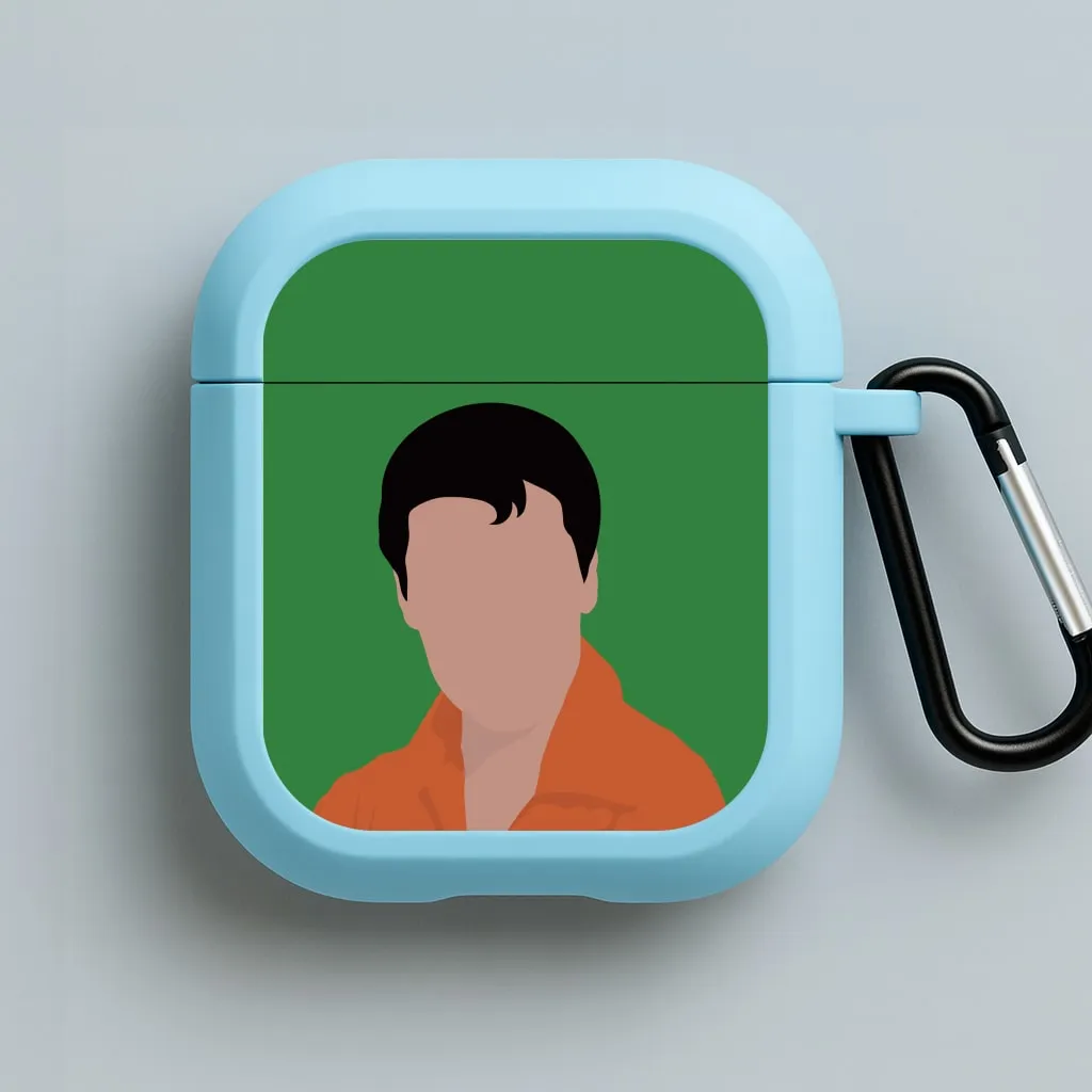 Faceless Elvis AirPods Case portable pastel neon silicone protector Compact Storage Case