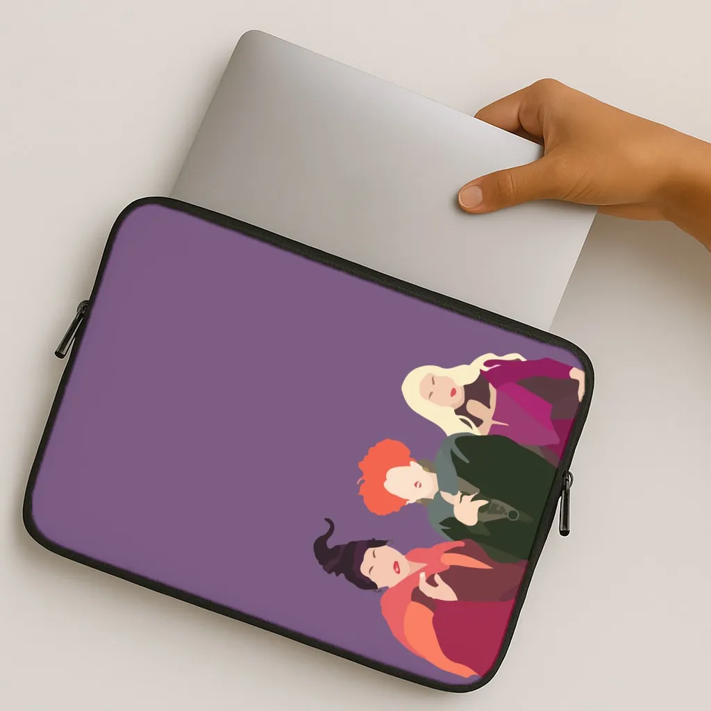 Hocus Halloween Witches - Halloween Laptop Sleeve Enhanced Durability