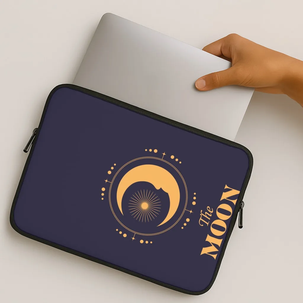 Protective Shell Design The Moon Dark Blue Laptop Sleeve