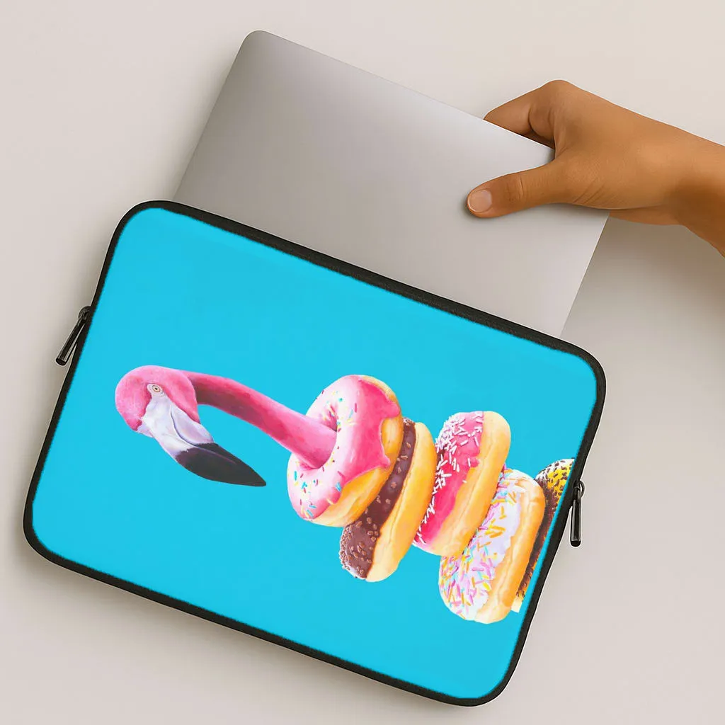 Matte Texture Layer A Famished Flamingo Laptop Sleeve
