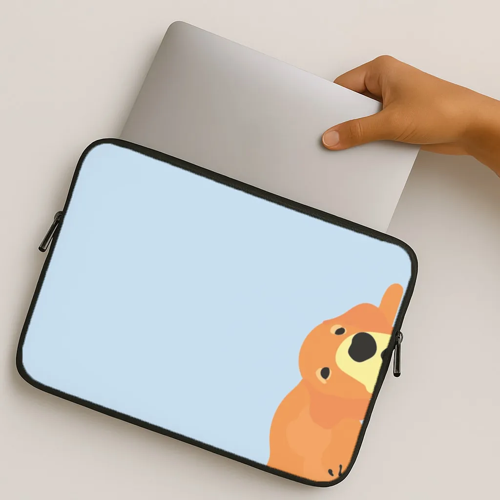 Elegant Comfort Laying and chilling - Dog Patterns Laptop Sleeve