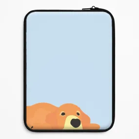 Laying and chilling - Dog Patterns Laptop Sleeve Edge Reinforced